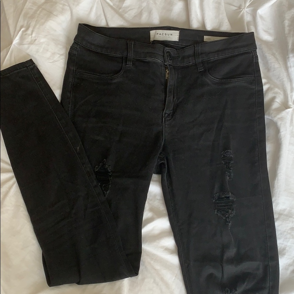 Black ripped jeans